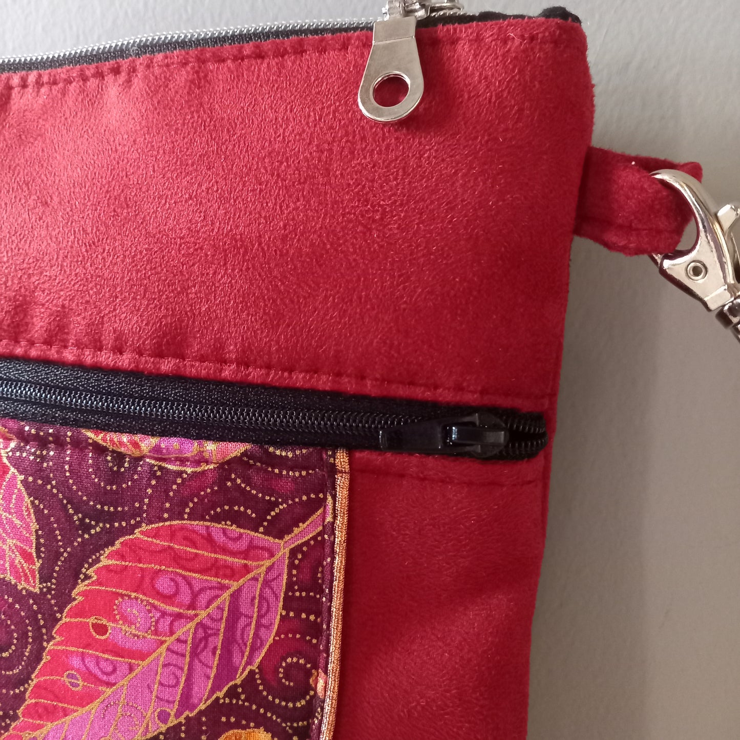 Sac Musette brique feuilles d'automne