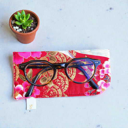 Etui à lunettes tissu japonais