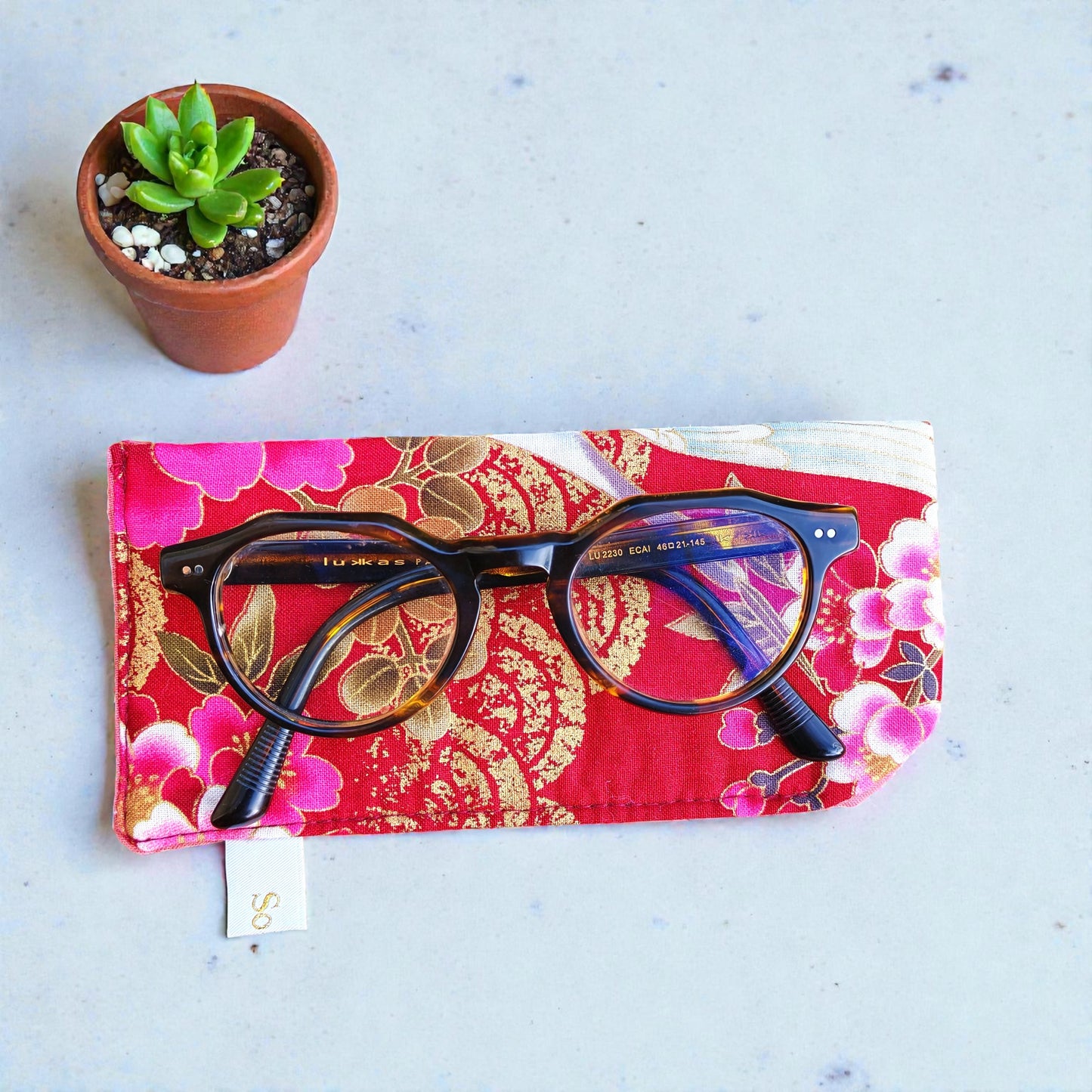 Etui à lunettes tissu japonais