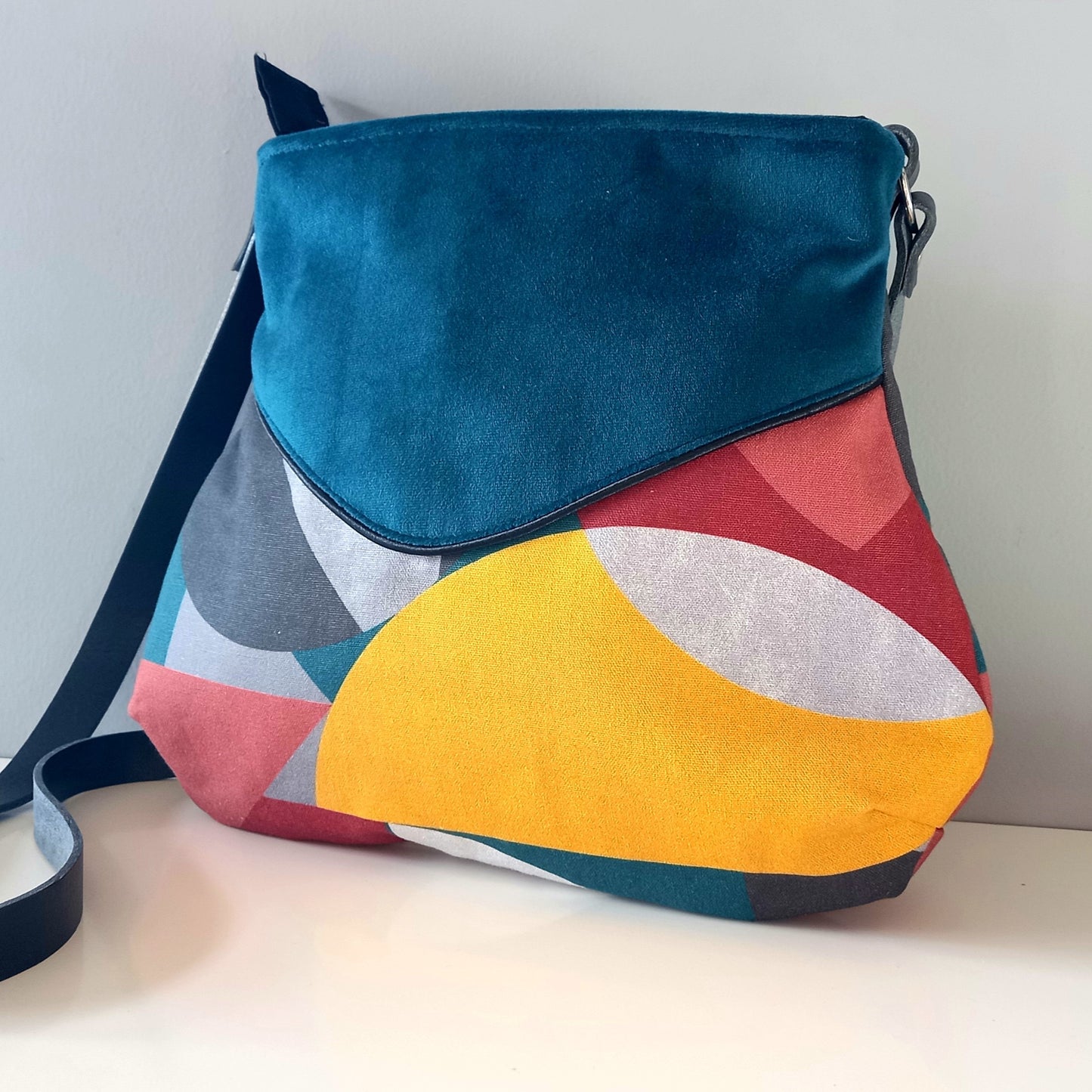 Sac Poire velours graphique
