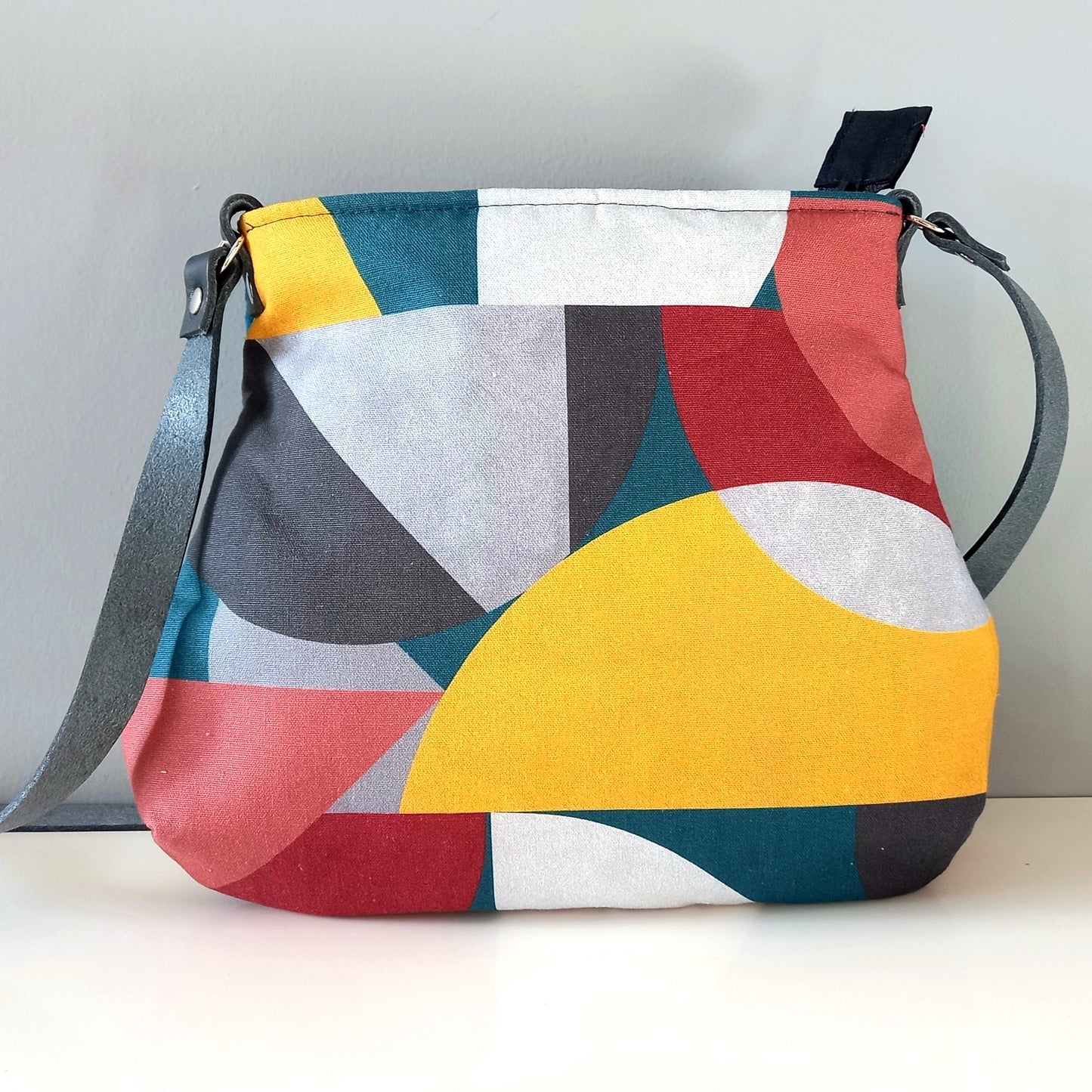 Sac Poire velours graphique