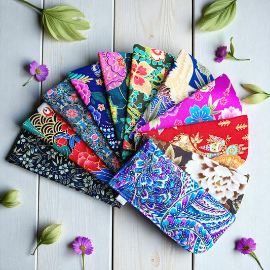 Etui à lunettes tissu japonais