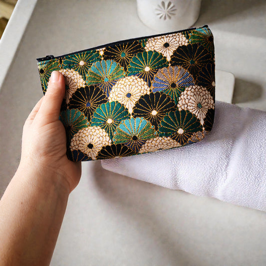 Trousse maquillage vert