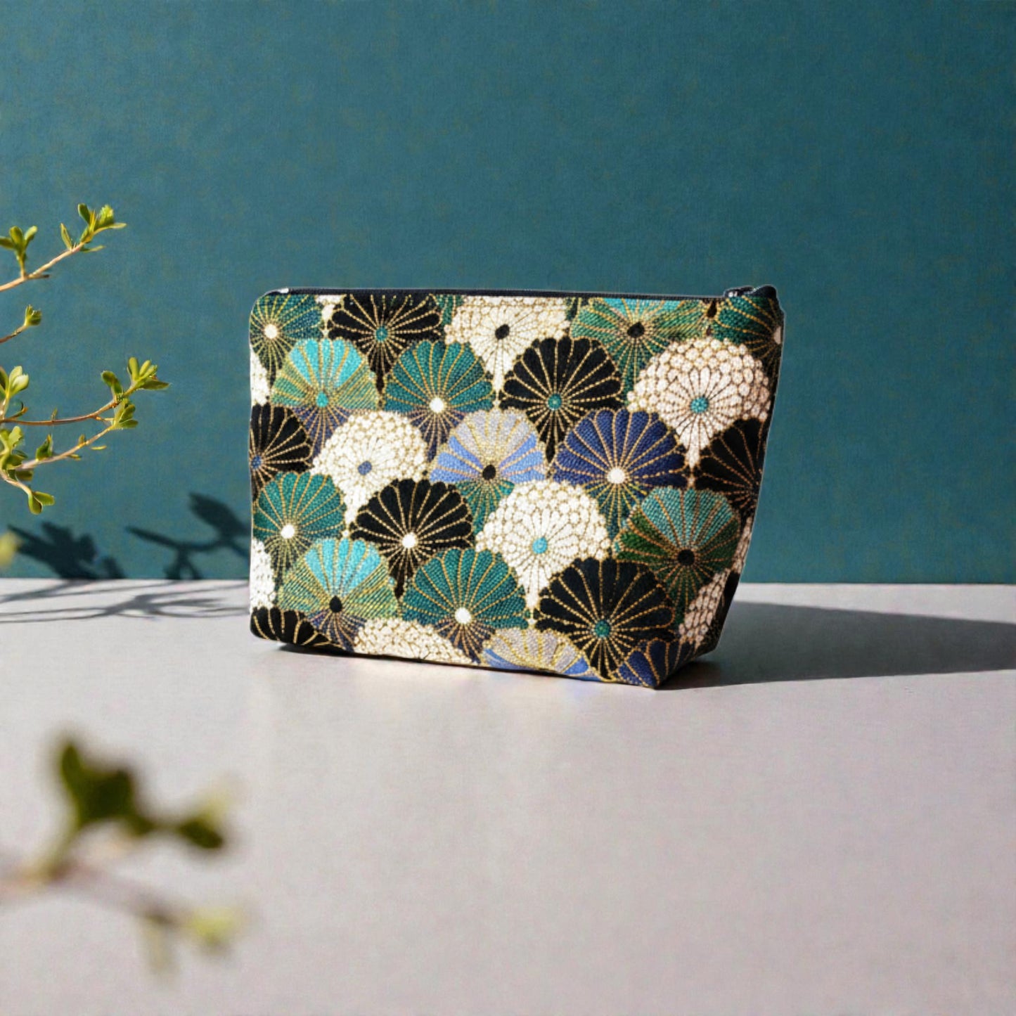 Trousse maquillage vert